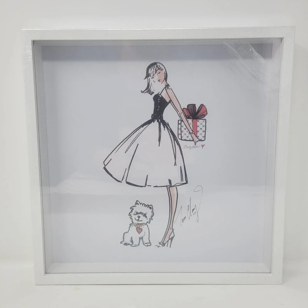 Brighton Love & Joy Heart Frame With Fashion Illustration 12.5